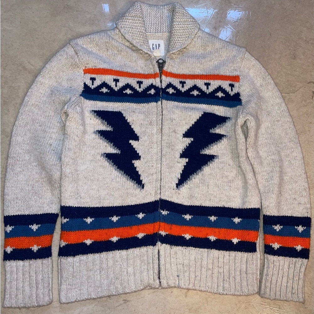 Gap Kids Lighting Bolt Fair Aisle Sweater Sz S(6/7)